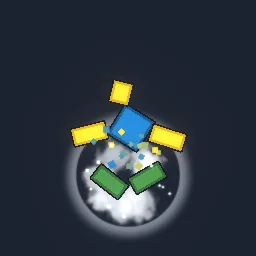 Blocky Character Break Apart particle effect