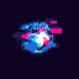 Digital Explosion Pixel Art particle effect