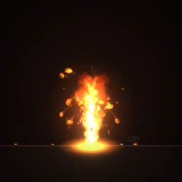 Lava geyser particle effect