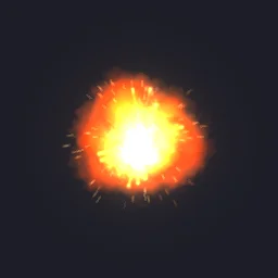 Midair Fireball Explosion particle effect