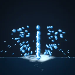 Cannonball splash particle effect