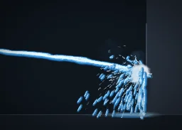 Pressure jet particle effect
