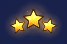 Efeito de partículas Fase concluída com três estrelas
