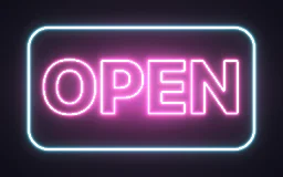 Efeito de partículas Letreiro de Neon Piscando