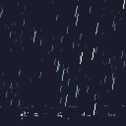 像素风雨景循环粒子特效