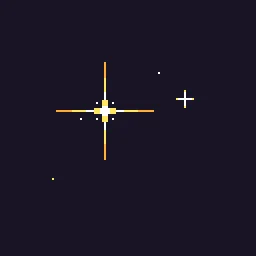 Pixel Art Sparkle particle effect