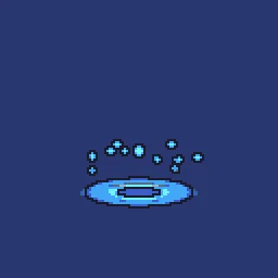 Pixel Raindrop Splash particle effect