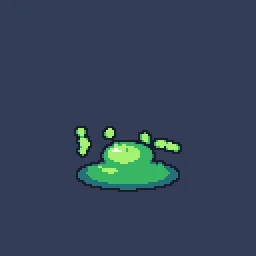 Pixel Slime Splat particle effect