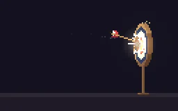 Pixel Art Arrow Hit particle effect