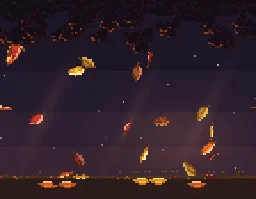 Pixel Art Autumn Leaves Loop particle effect