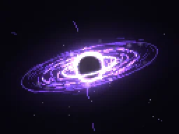 Pixel Art Black Hole particle effect