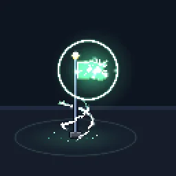 Pixel Art Checkpoint Flag particle effect