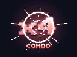 Pixel Art Combo Counter particle effect