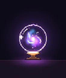 Pixel Art Crystal Ball Vision particle effect