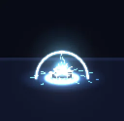 Pixel Art EMP Blast particle effect