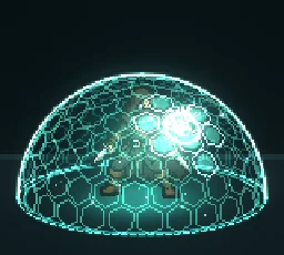 Pixel Art Force Field Dome particle effect