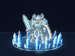 Pixel Art Frost Nova particle effect