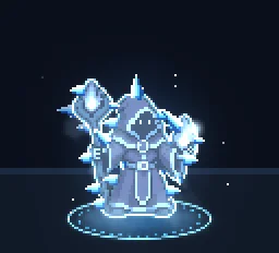 Pixel Art Frozen Status particle effect