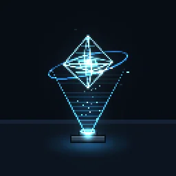 Pixel Art Hologram Projection particle effect