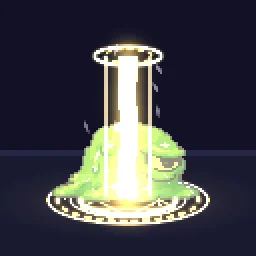 Pixel Art Holy Smite particle effect