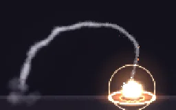 Pixel Art Homing Missile particle effect