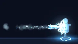Pixel Art Ice Lance particle effect