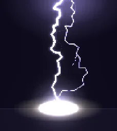 Pixel Art Lightning Strike particle effect