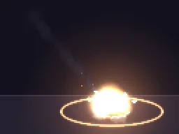 Pixel Art Meteor Impact particle effect