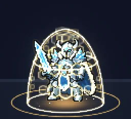 Pixel Art Shield Buff Aura particle effect