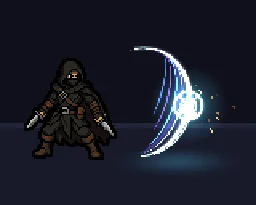 Pixel Art Sword Slash Combo particle effect