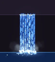 Pixel Art Waterfall Loop particle effect