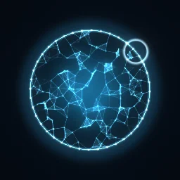 Efeito de partículas Malha de escudo de energia