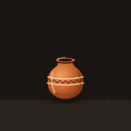 Efeito de partículas Pote de Barro Quebrado