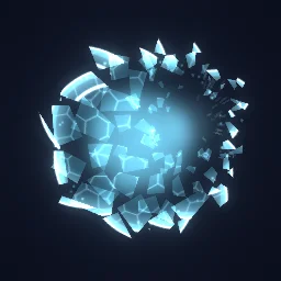 Efeito de partículas Escudo de Cristal Quebrado