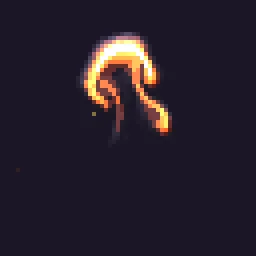 Pixel Fire Blast particle effect