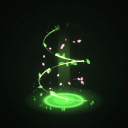 Regrowth particle effect