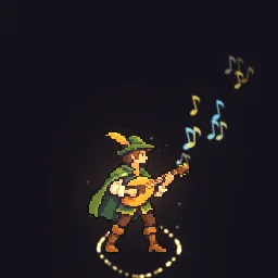 Efecto de partículas de Canción inspiradora