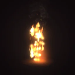 Burning particle effect