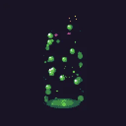 Poisoned particle effect
