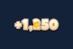 Coin Counter Text particle effect