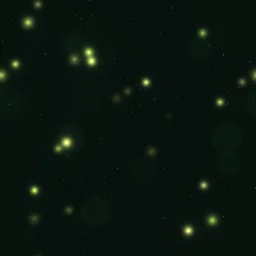 Vagalumes à noite: Loop noturno de vagalumes: vagalumes brilhantes vagam e piscam no próprio ritmo, sobre pólen à deriva e brilhos suaves ao longe.