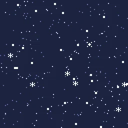 Efeito de partículas Sobreposição de Neve em Pixel Art