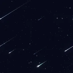 Efeito de partículas Chuva de Meteoros em Loop