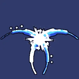 Crescent X slash particle effect