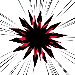 Efeito de partículas Quadro de Impacto de Anime