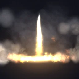 Launch Pad Liftoff particle effect