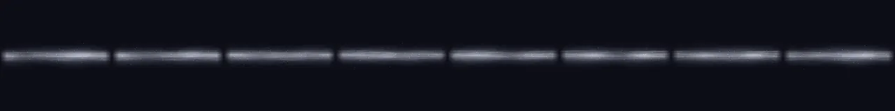 Feixe de holofote em 8 momentos, de 0 s a 3.5 s