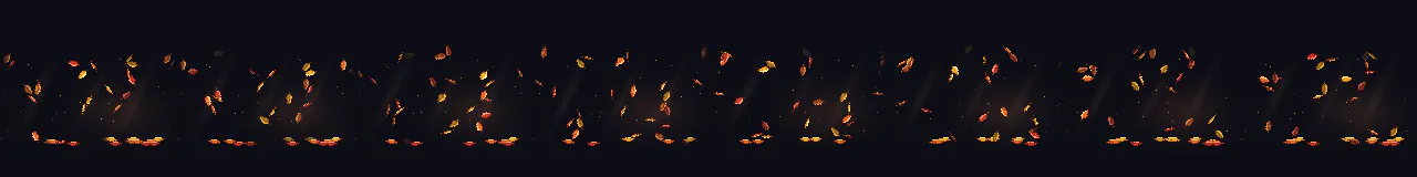Pixel Art Autumn Leaves Loop at 8 moments, from 0 s to 3.5 s