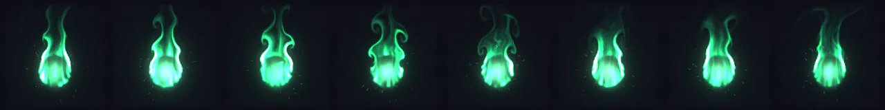 Energy Aura at 8 moments, from 0 s to 1.75 s