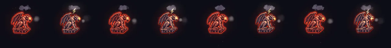 0秒から1.4秒までの怒りの震えの8コマ